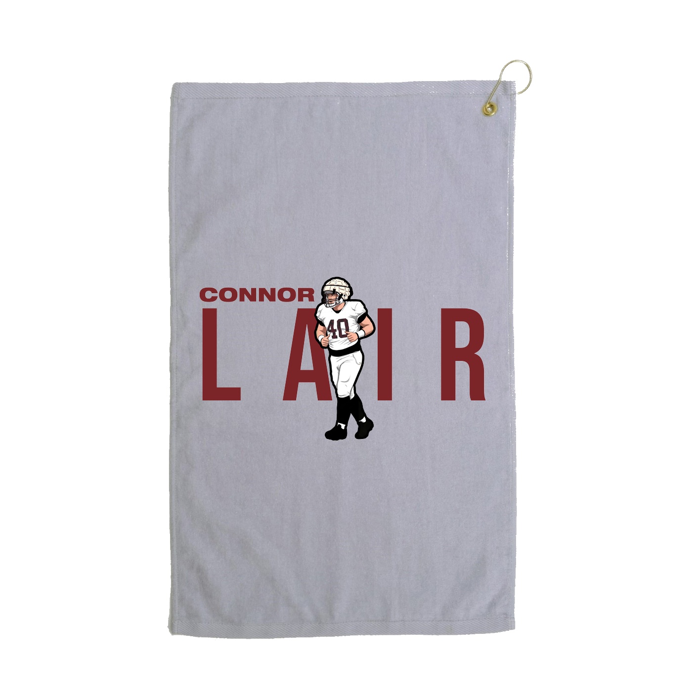 Golf Towel — Player Name in Grey