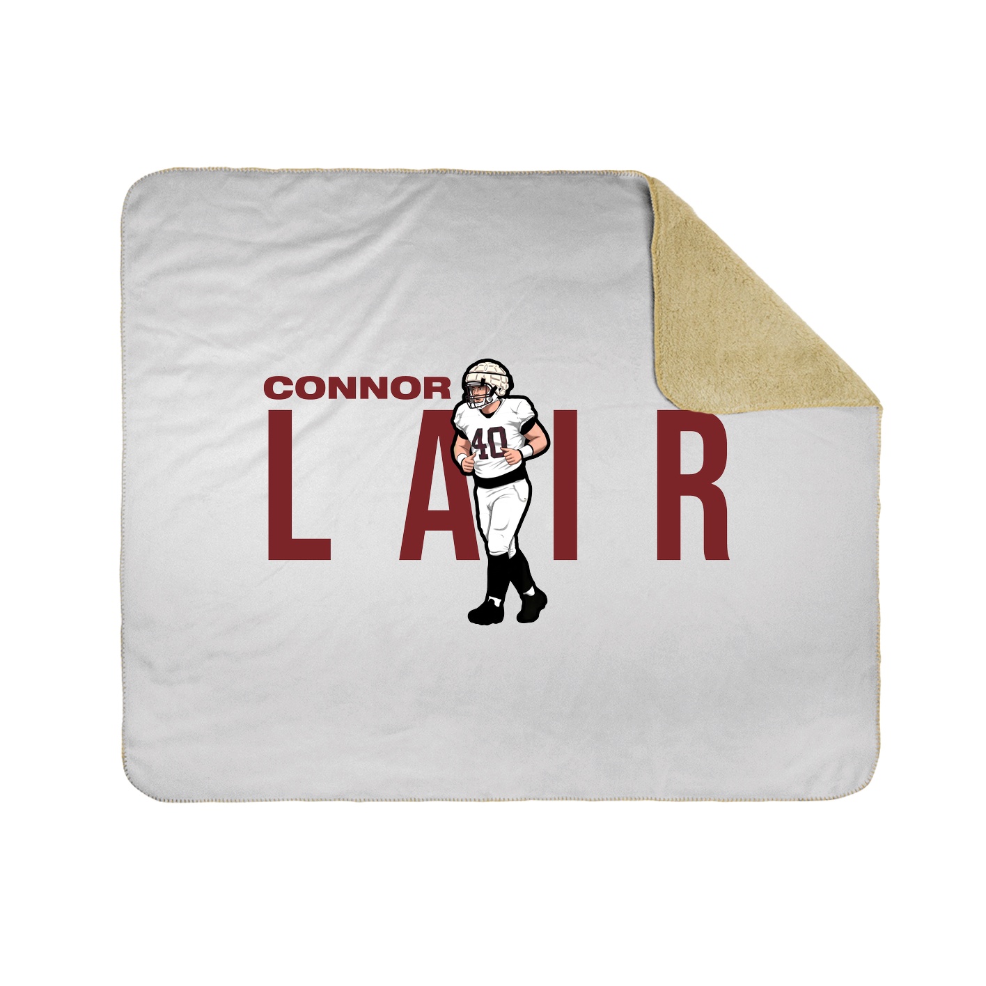 Throw Blanket — Player Name in White