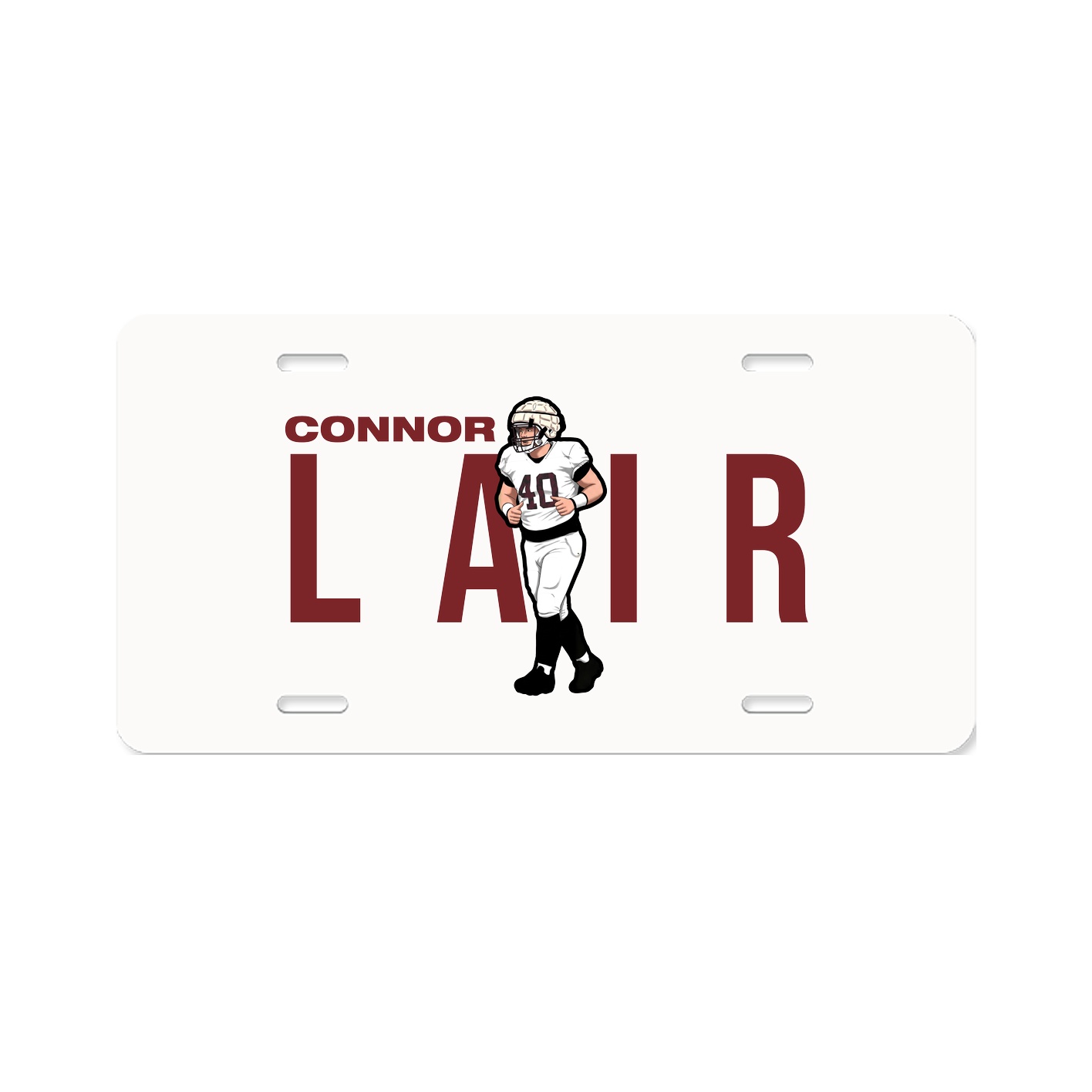 License Plate — Player Name in Classic