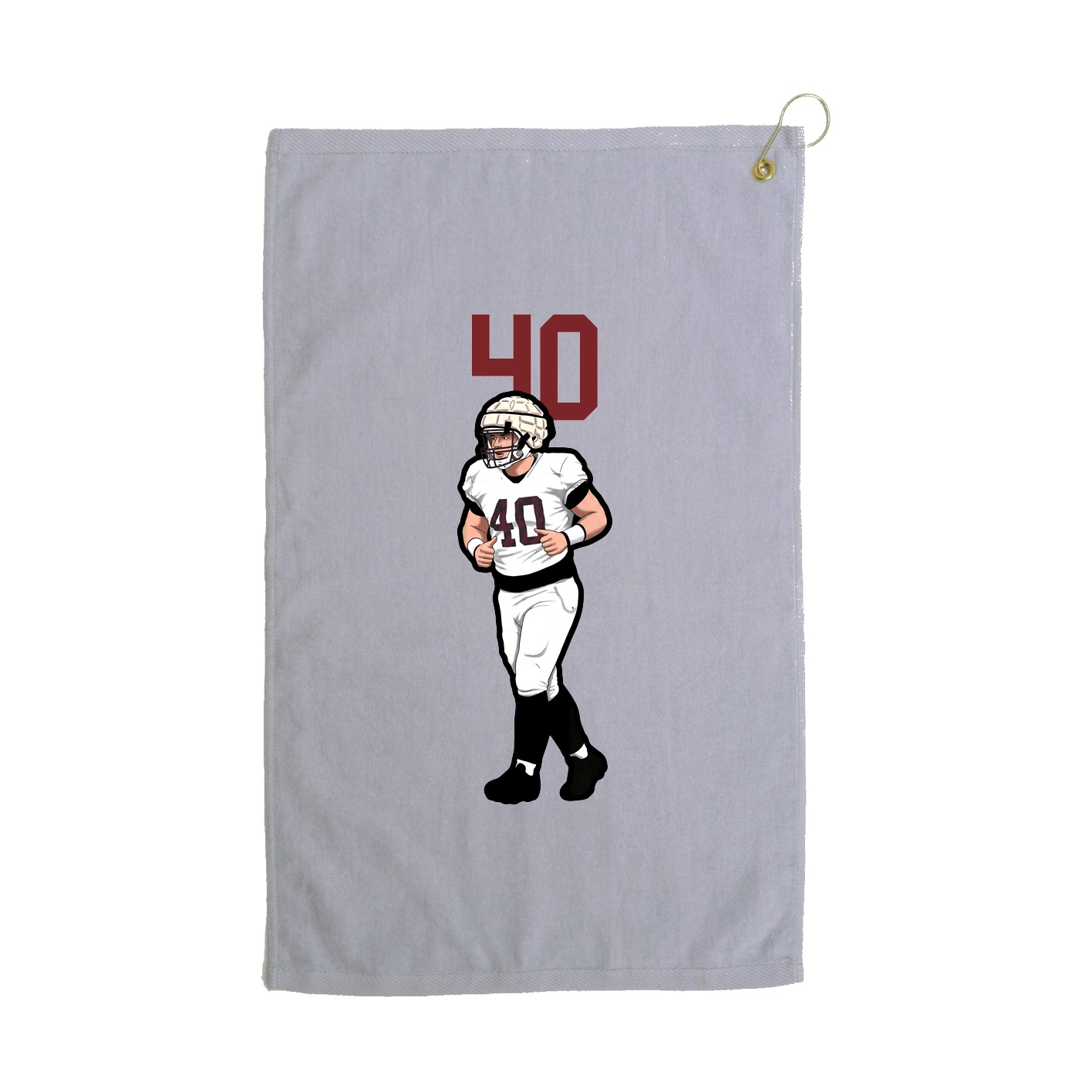 Golf Towel — Number Top in Grey