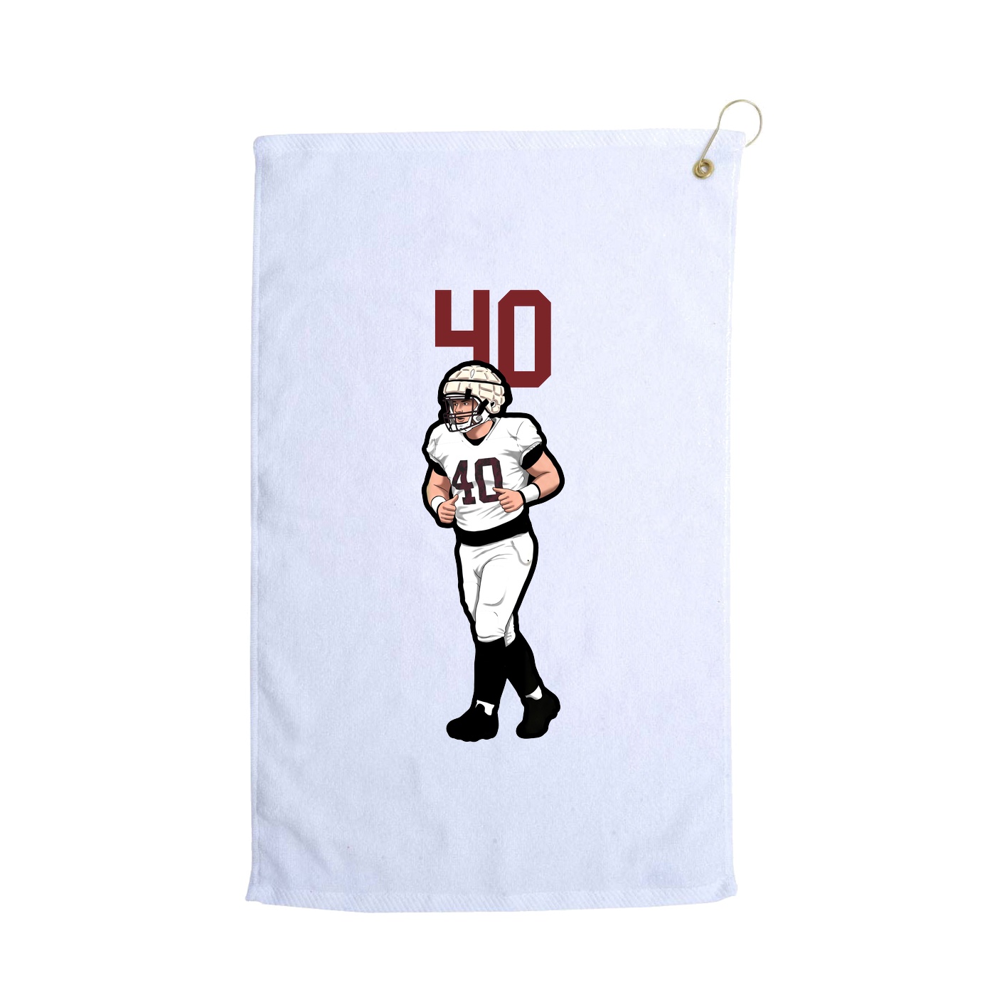 Golf Towel — Number Top in White