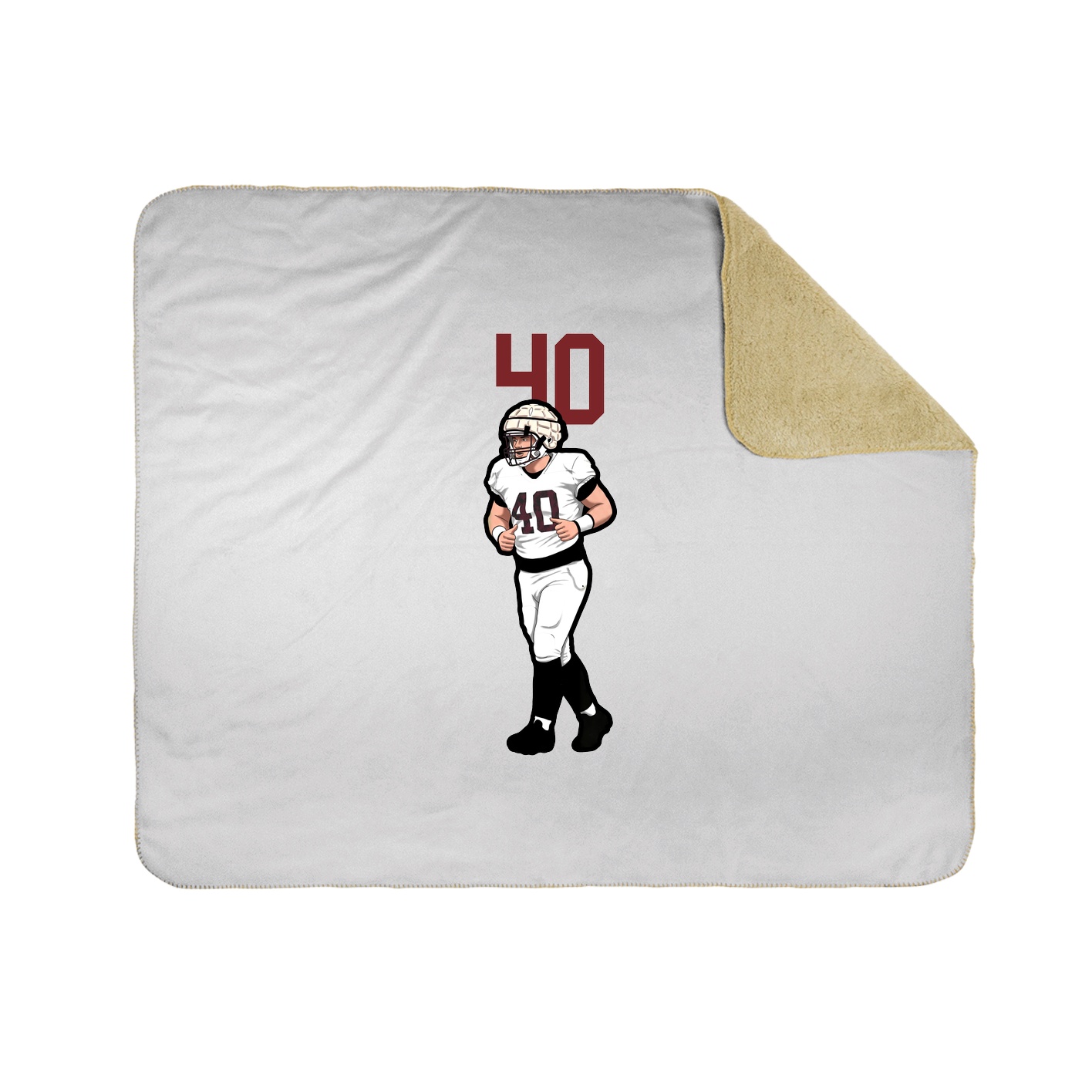Throw Blanket — Number Top in White