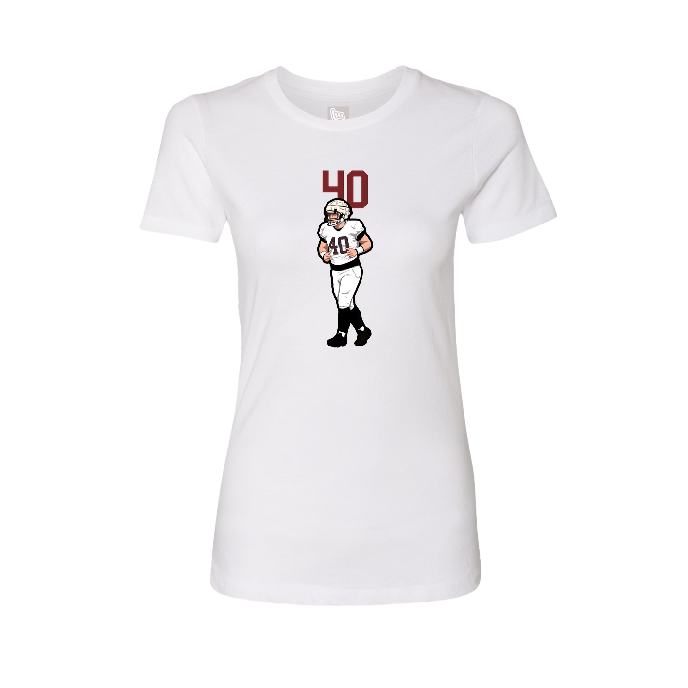 Womens Tee — Number Top in White