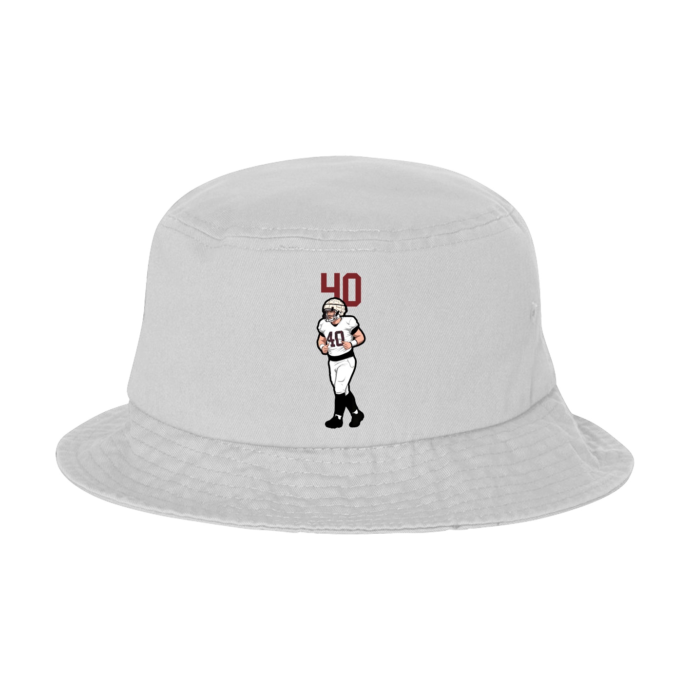 Bucket Cap — Number Top in White