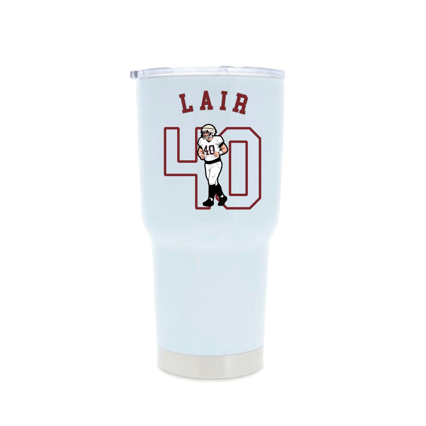 30oz Stainless Steel Tumbler — Shirsey Arch in White
