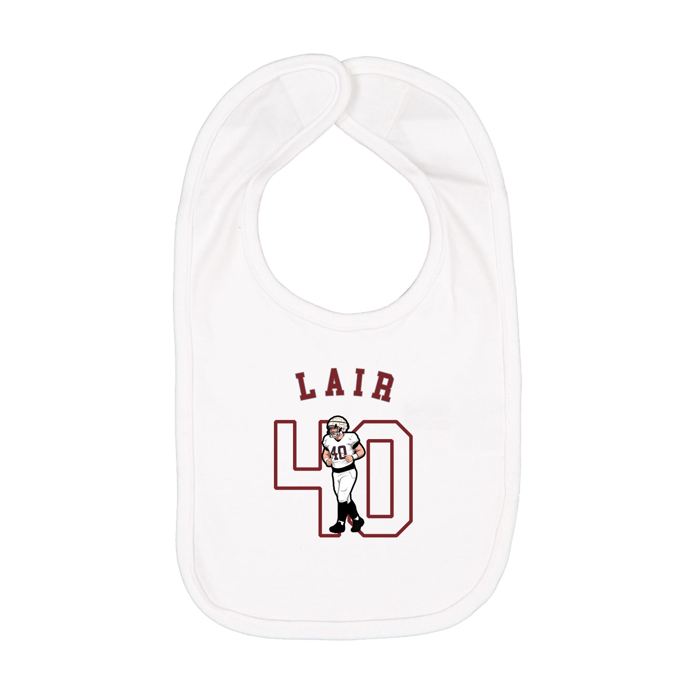 Infant Bib — Shirsey Arch in White