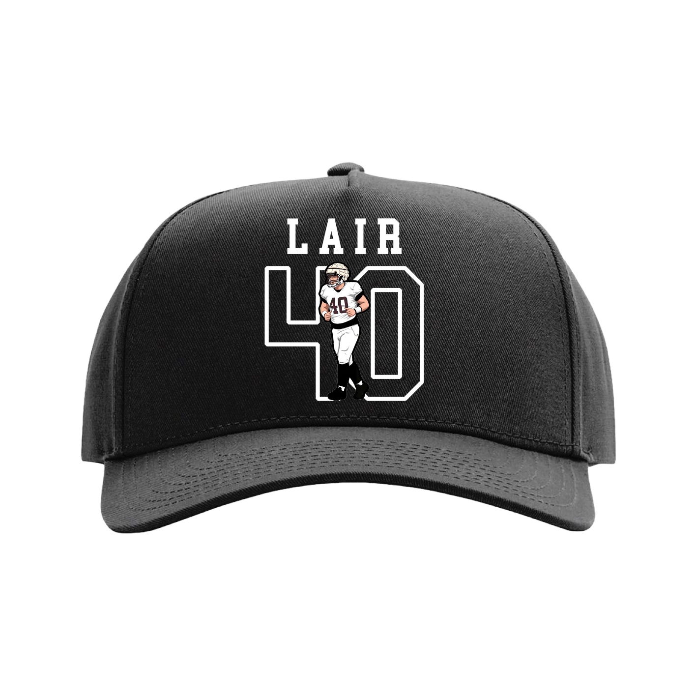 Full Fabric Five-Panel Champ Cap — Shirsey in Black