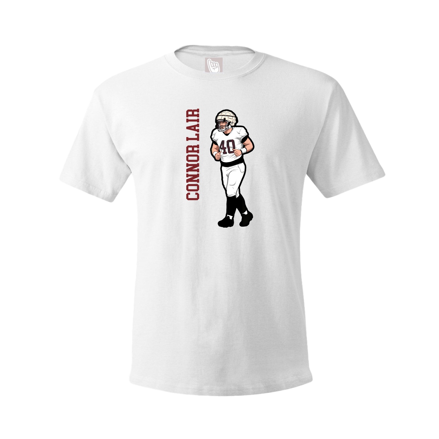 Tee — Name Vertical in White