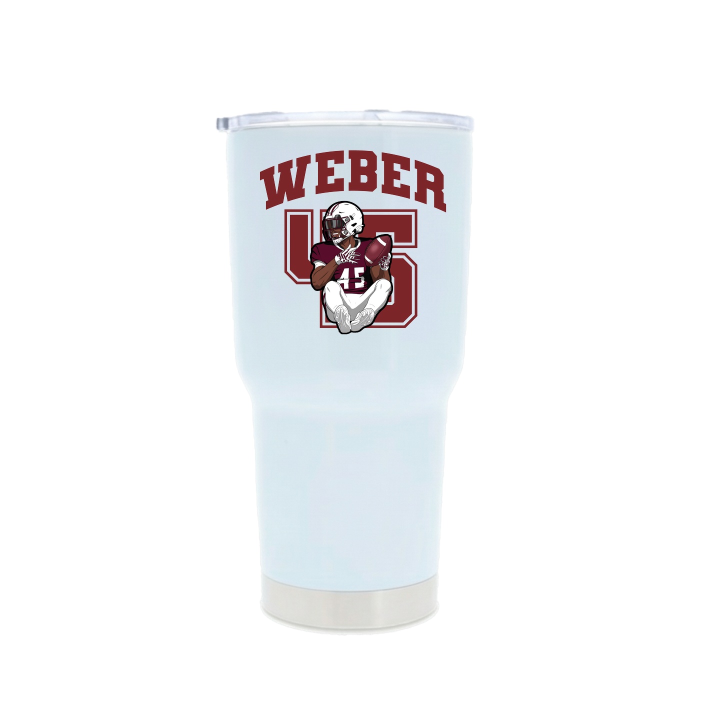 30oz Stainless Steel Tumbler — Number in White