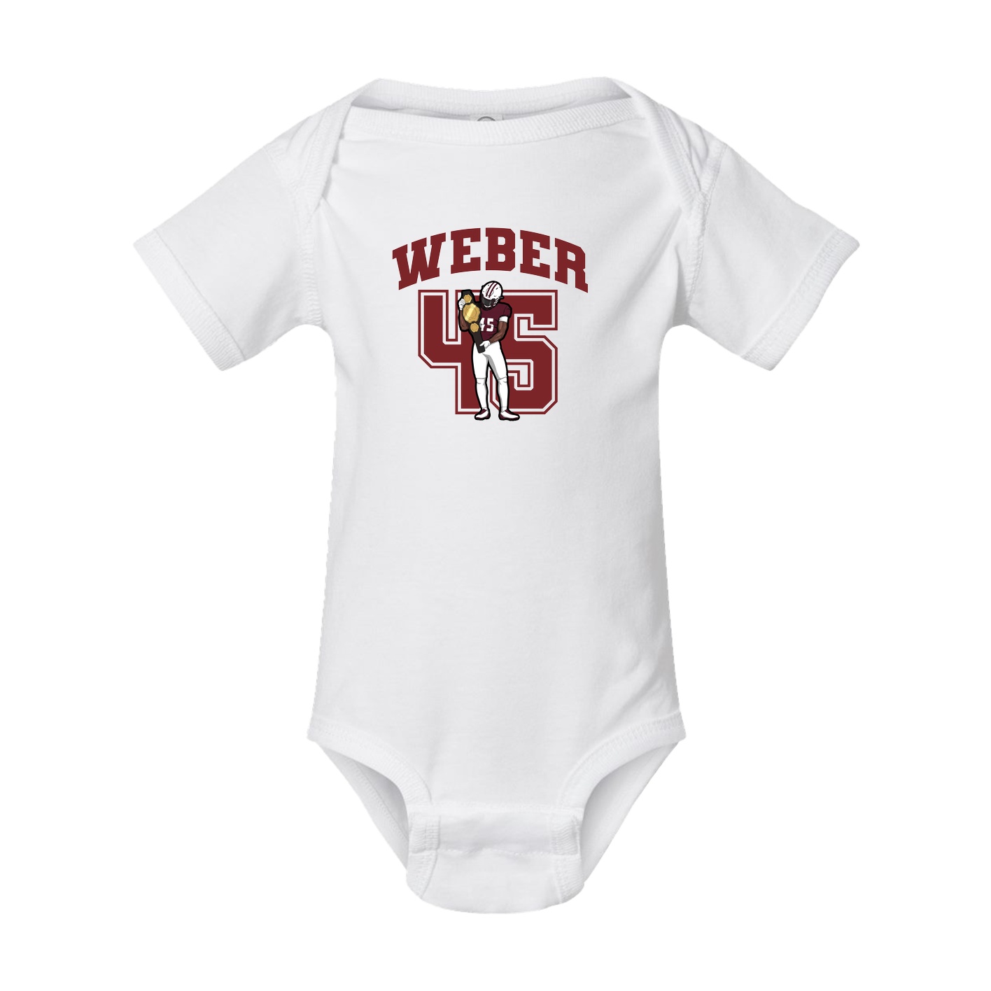 Baby Onesie — Number in White