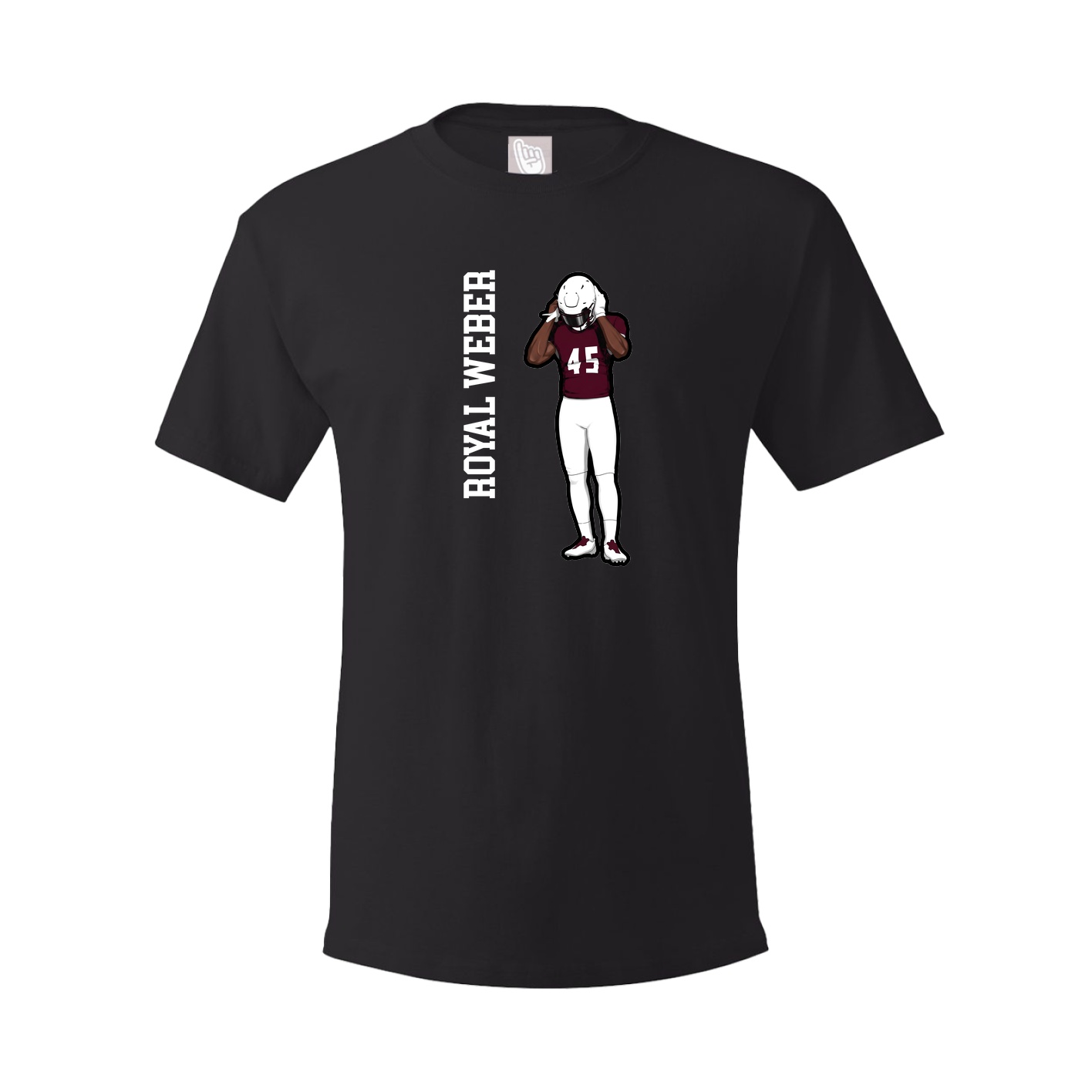 Youth Tee — Name Vertical in Black