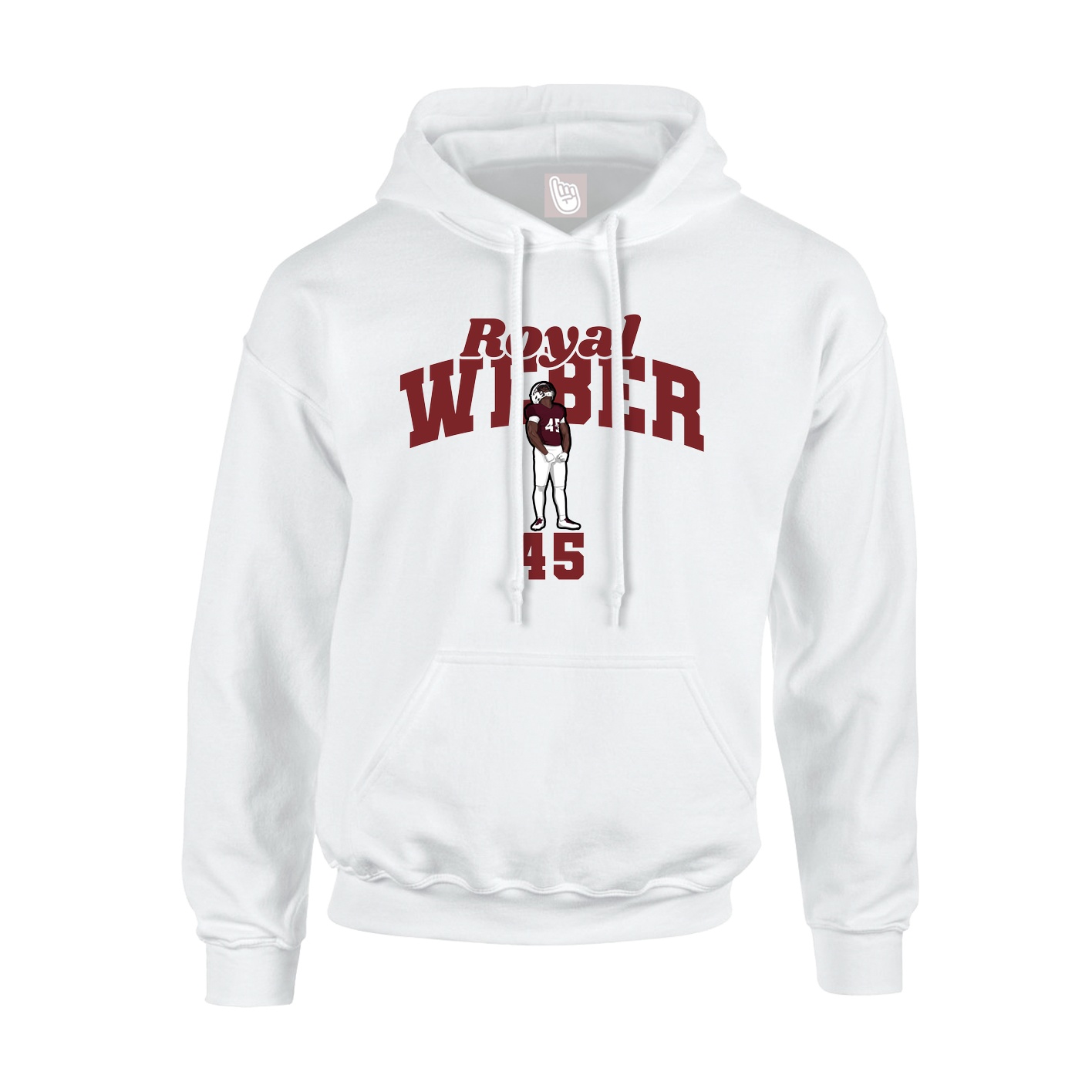 Youth Hoodie — Signature Arch in White