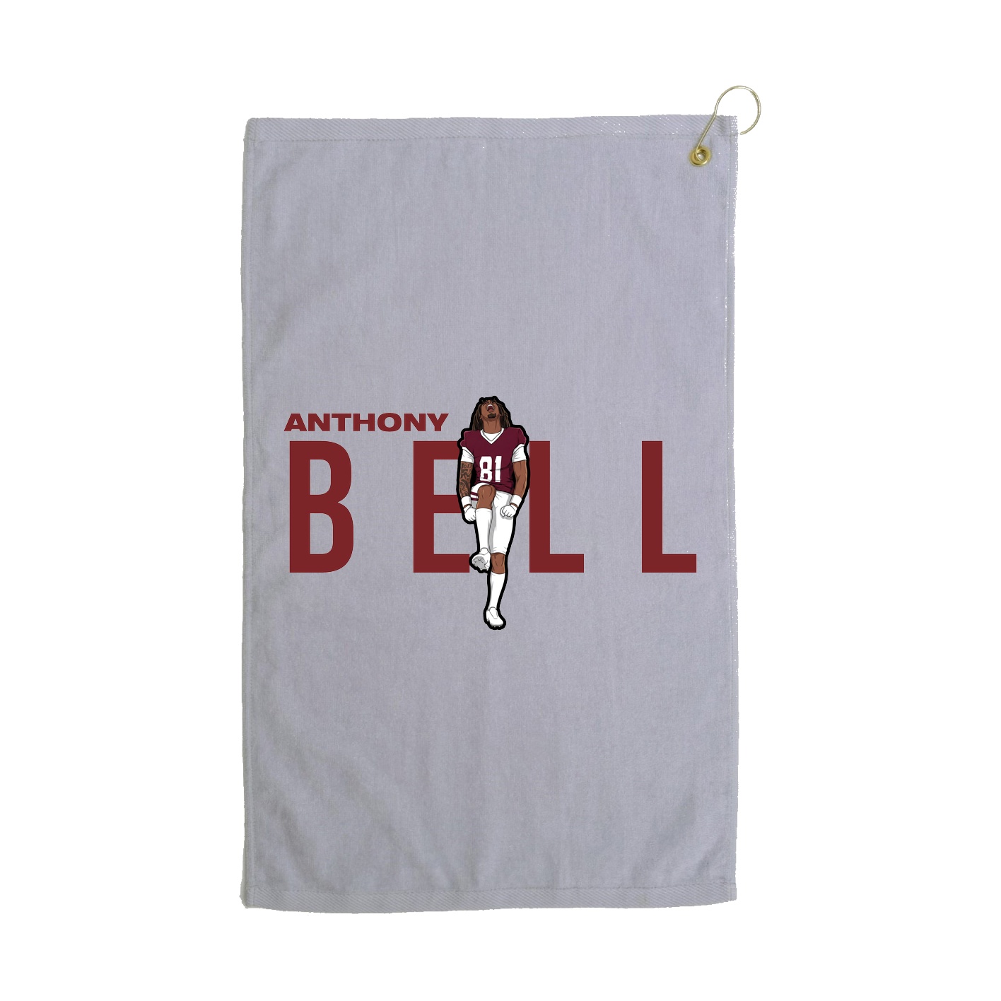 Golf Towel — Player Name in Grey