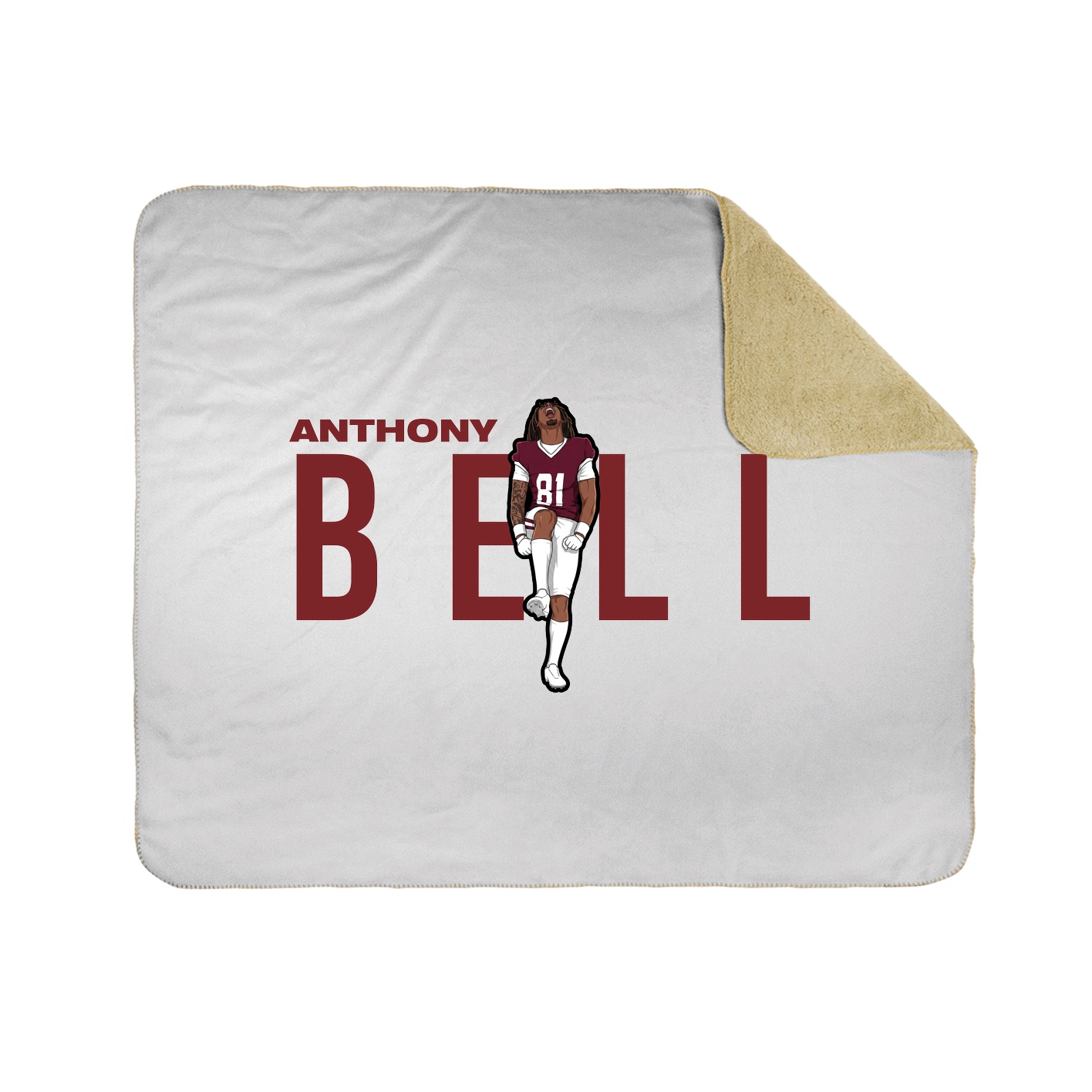 Throw Blanket — Player Name in White
