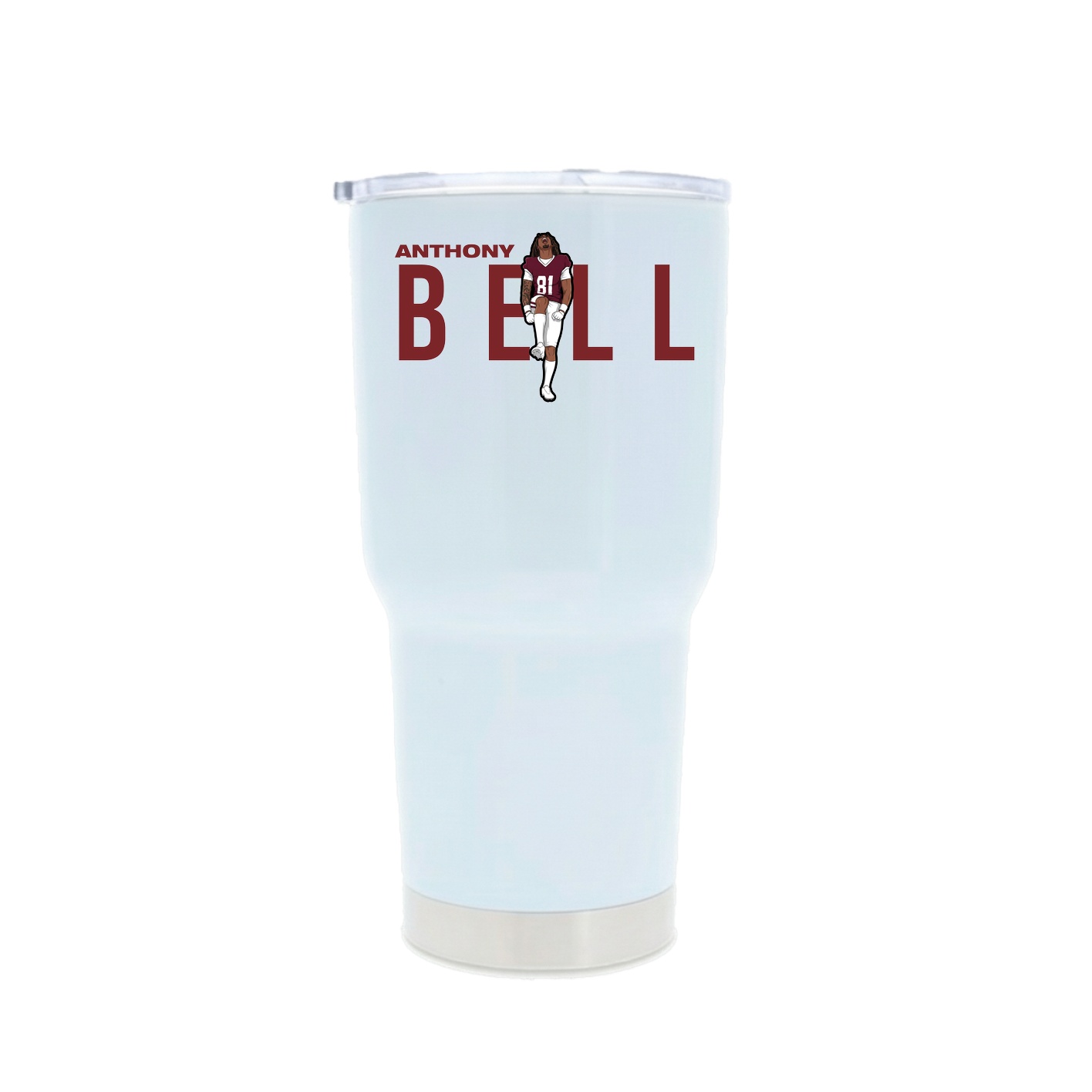 30oz Stainless Steel Tumbler — Player Name in White
