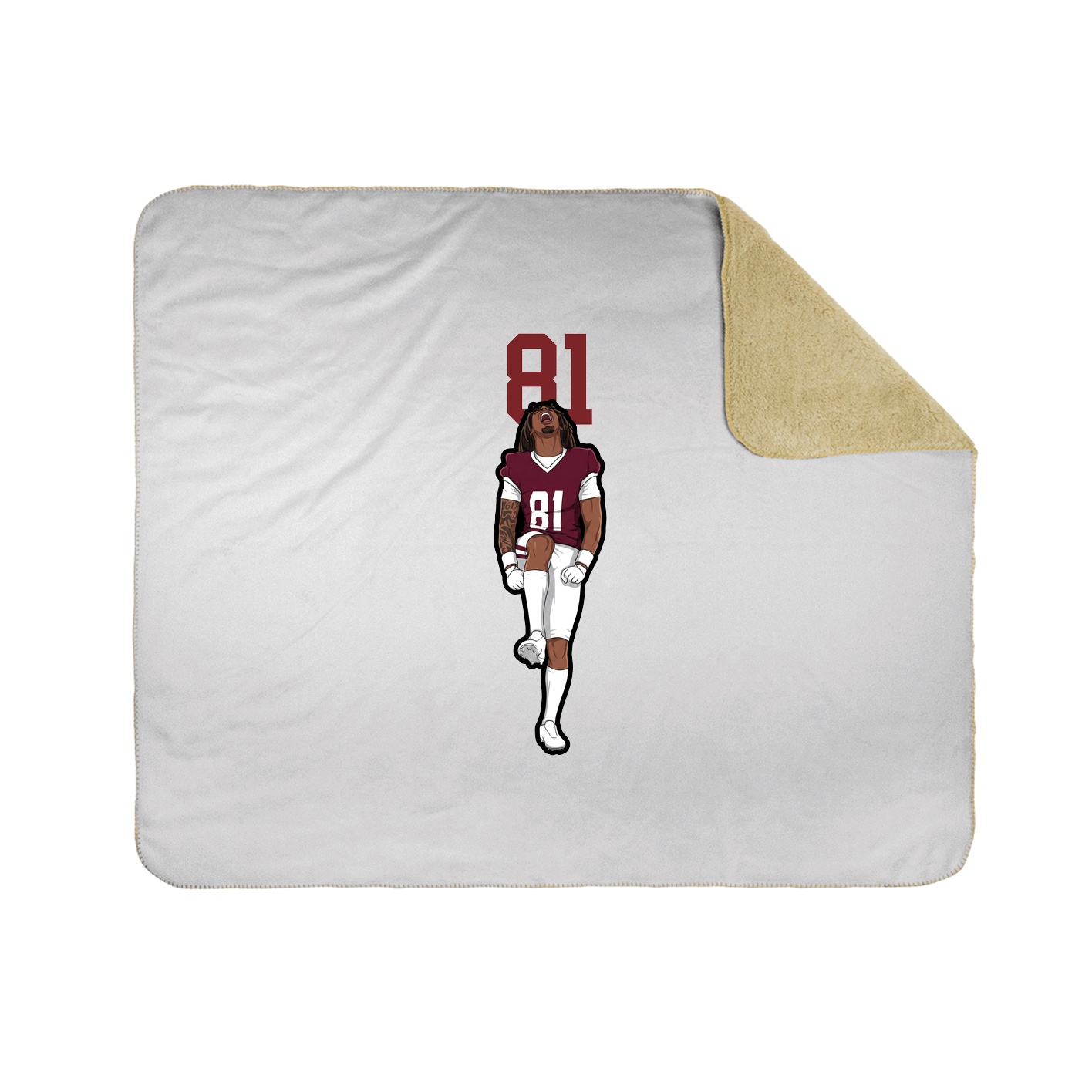 Throw Blanket — Number Top in White