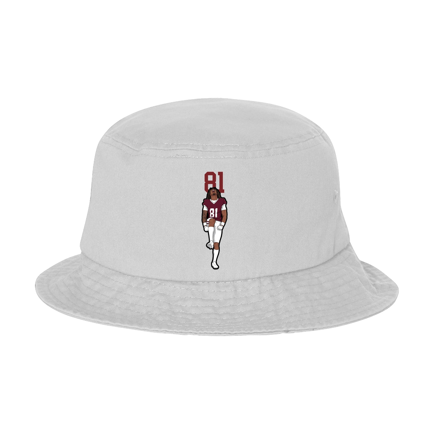 Bucket Cap — Number Top in White