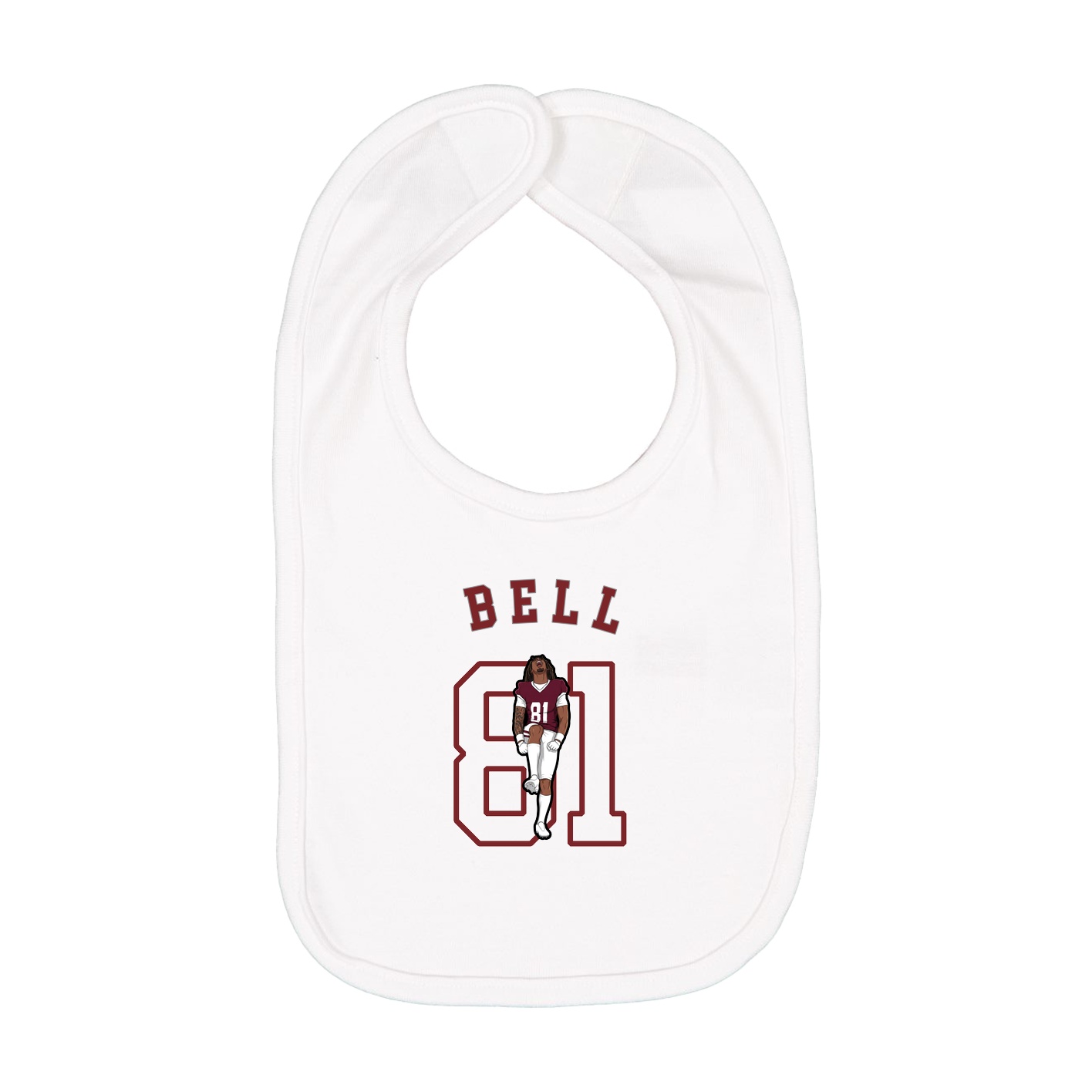 Infant Bib — Shirsey Arch in White
