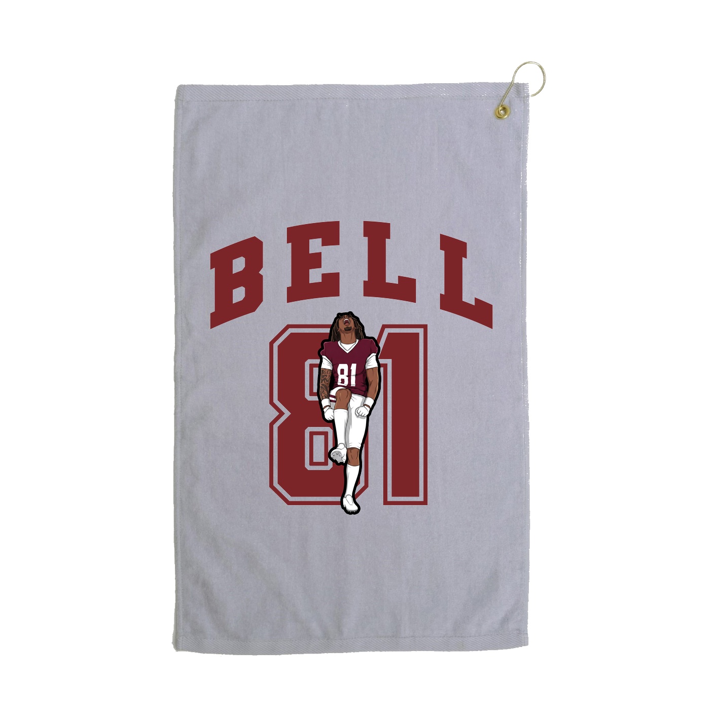 Golf Towel — Number in Grey