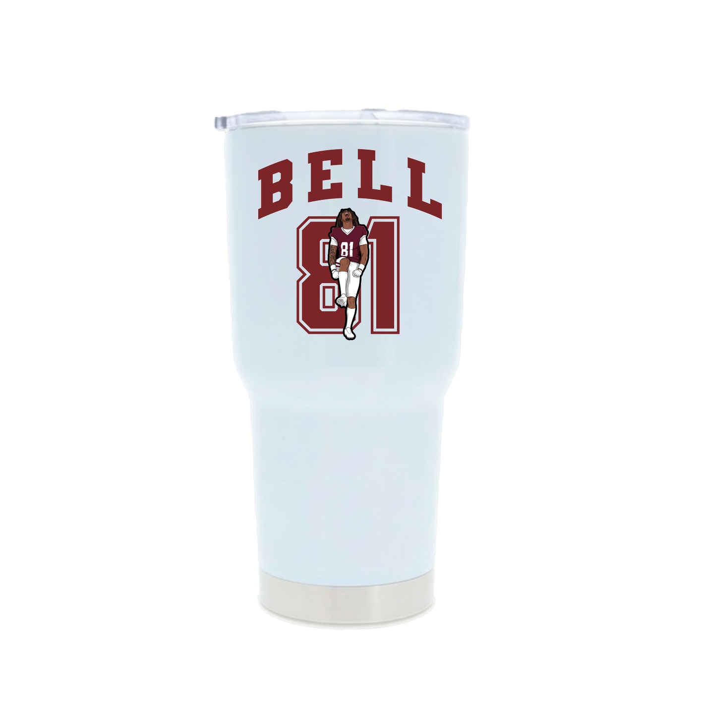 30oz Stainless Steel Tumbler — Number in White