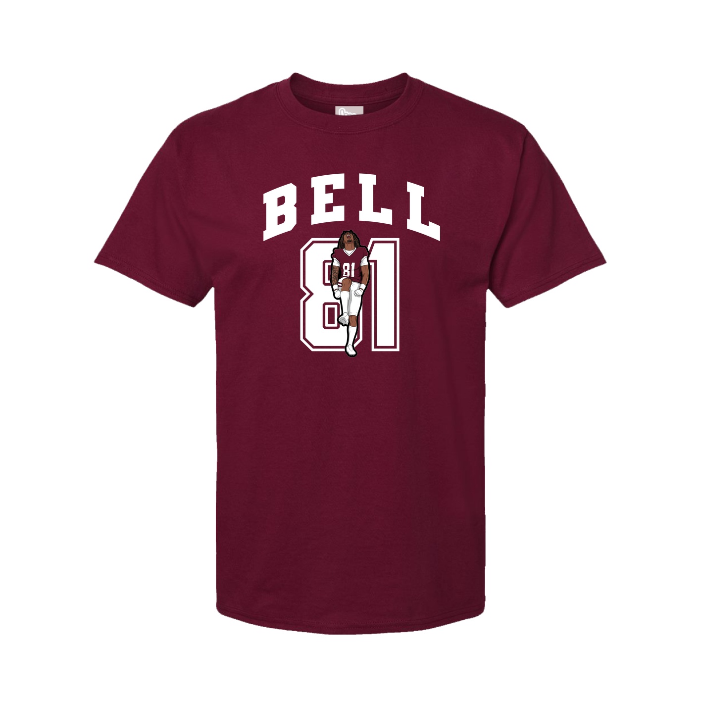 Youth Tee — Number in Cardinal