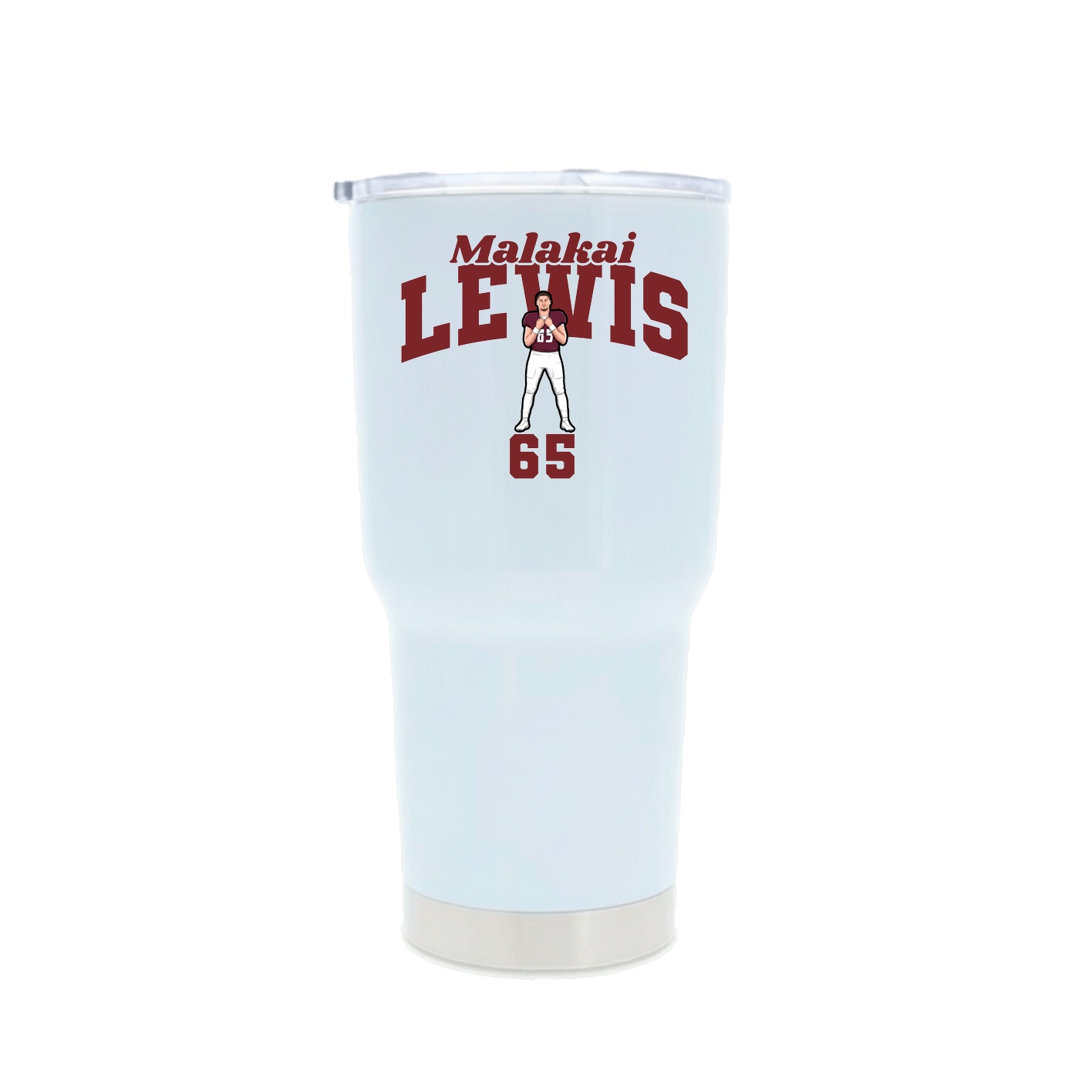 30oz Stainless Steel Tumbler — Signature Arch in White