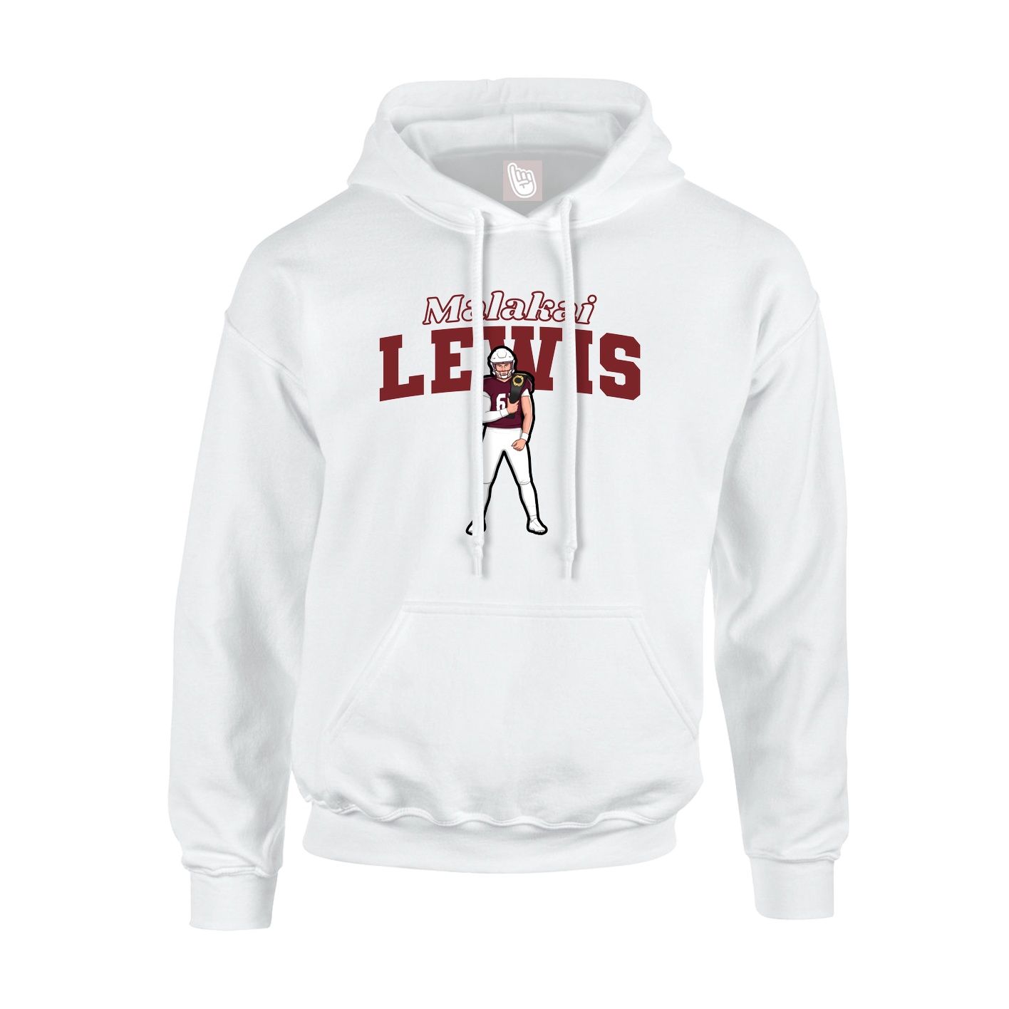 Hoodie — Name Arch in White