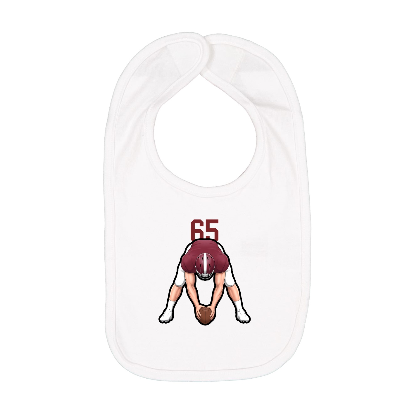 Infant Bib — Number Top in White