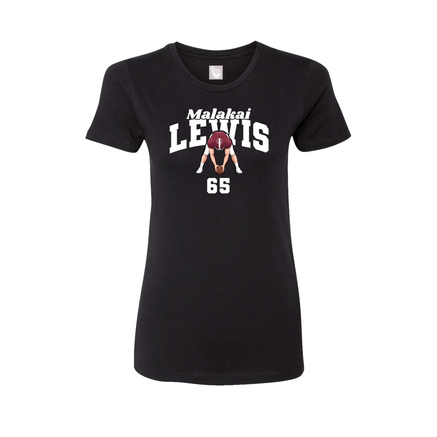 Fitted Women's Tee — Signature Arch in Black