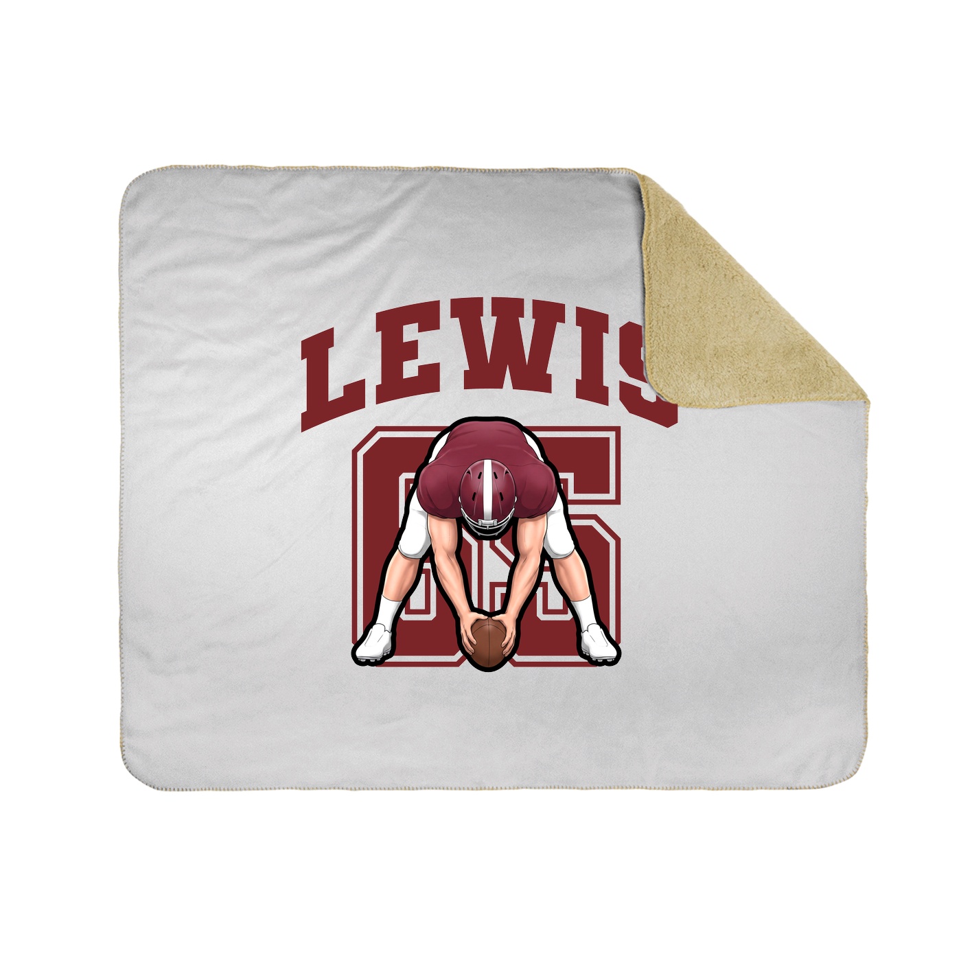 Throw Blanket — Number in White