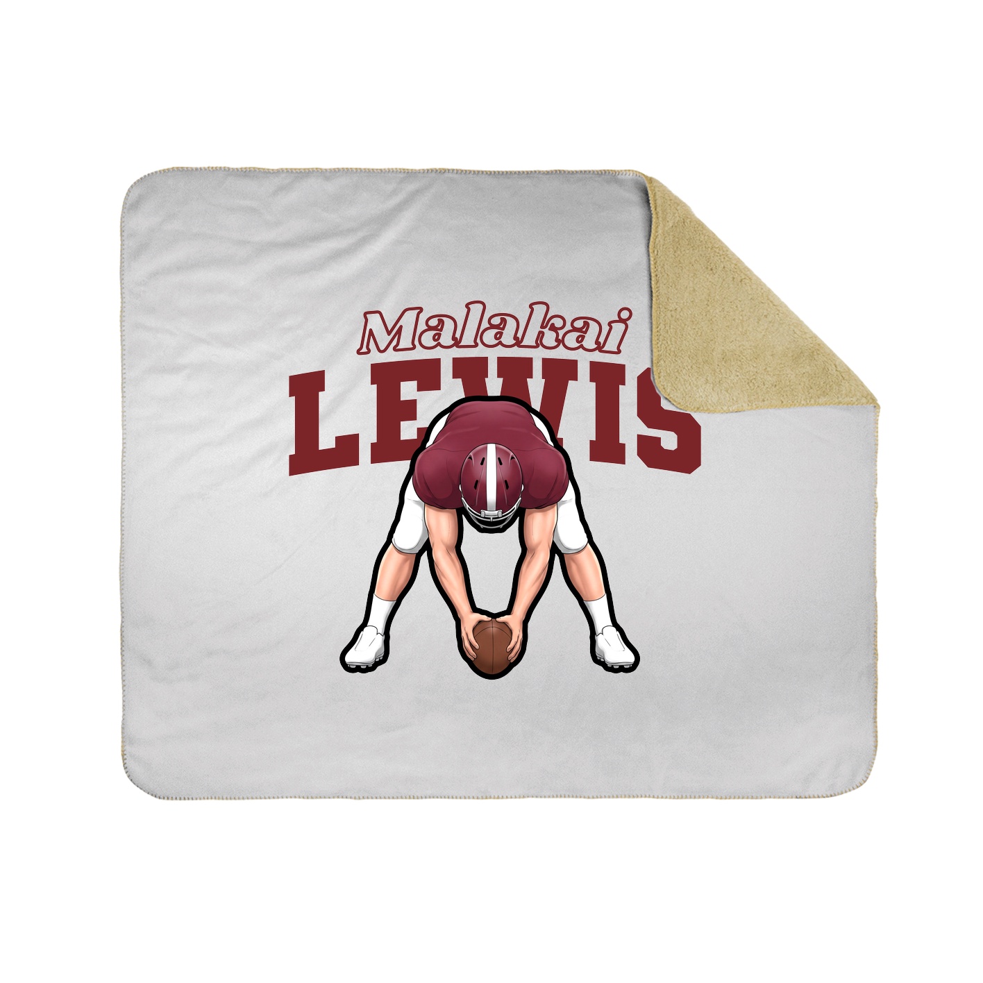 Throw Blanket — Name Arch in White