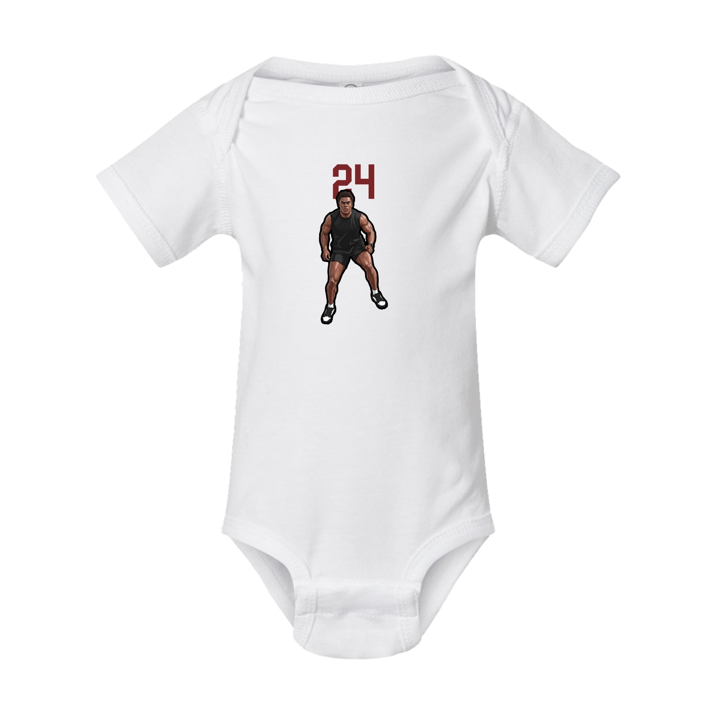 Baby Onesie — Number Top in White