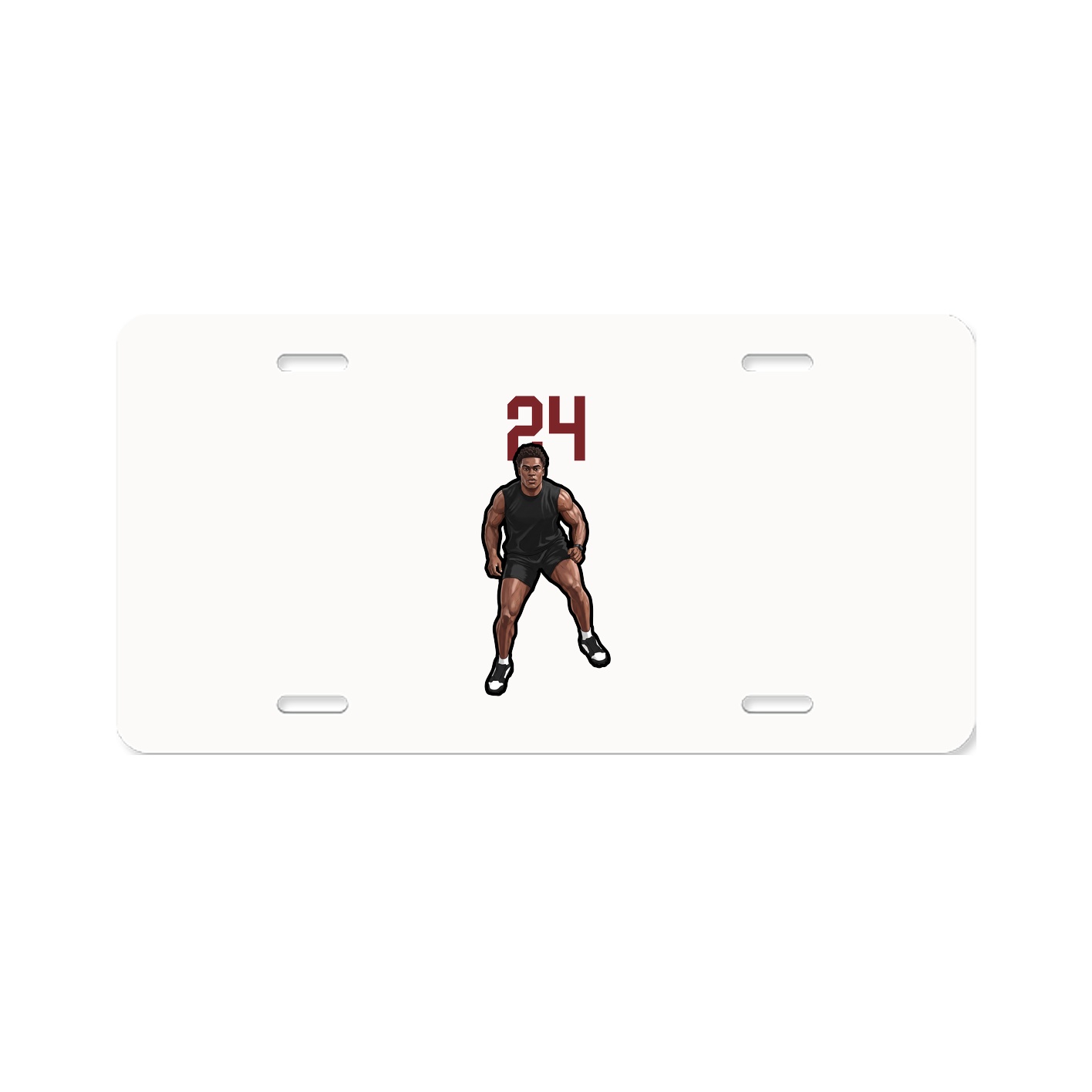 License Plate — Number Top in Classic