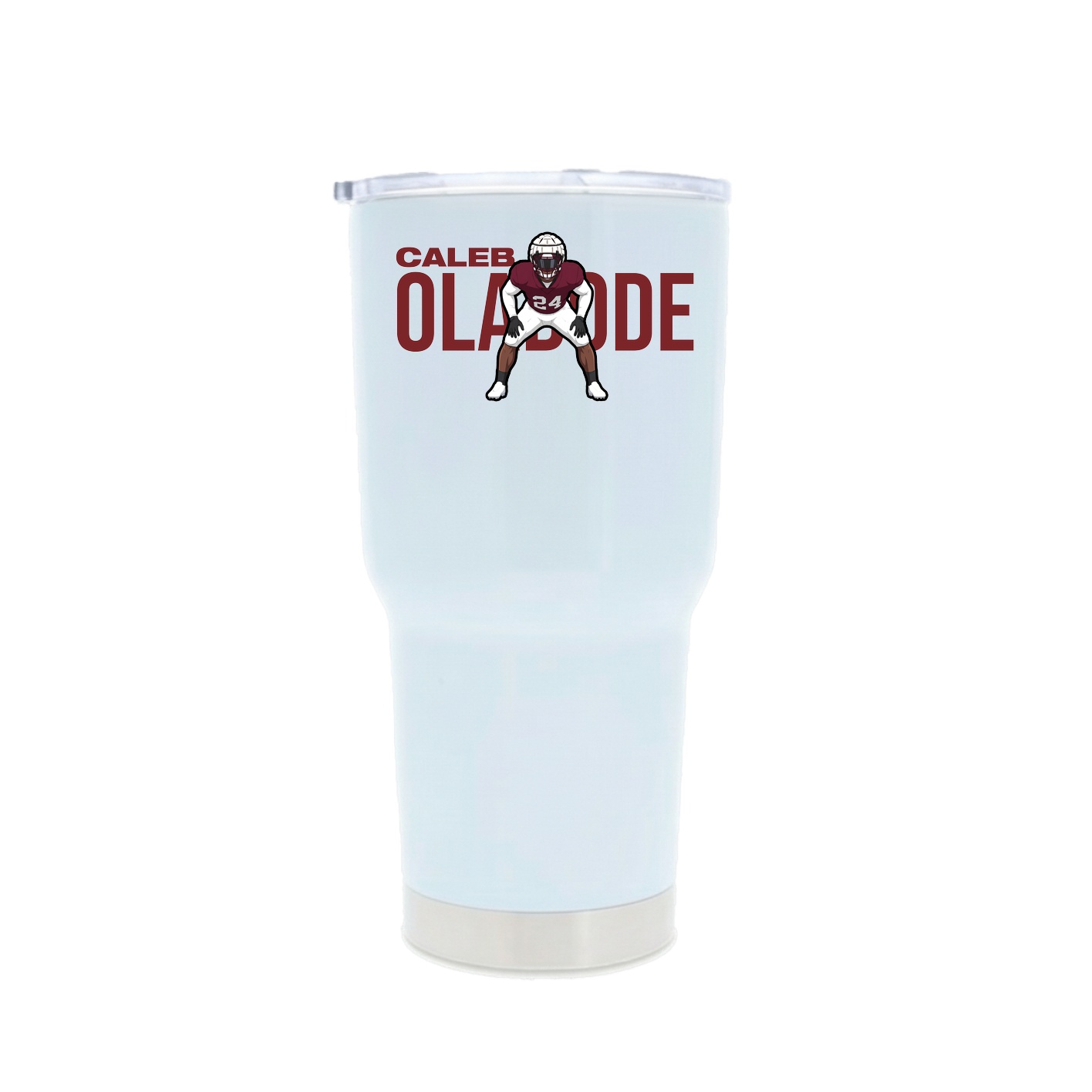 30oz Stainless Steel Tumbler — Player Name in White