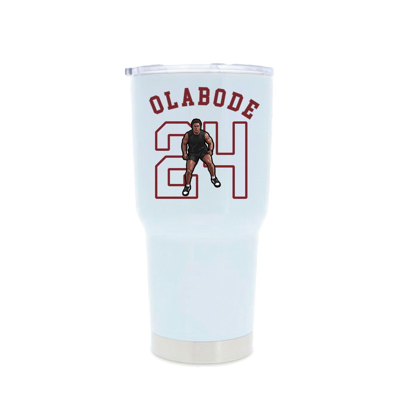 30oz Stainless Steel Tumbler — Shirsey Arch in White