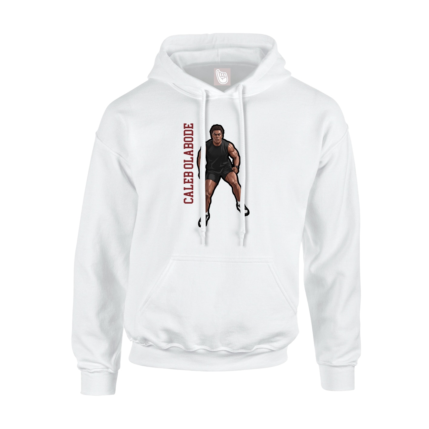 Hoodie — Name Vertical in White