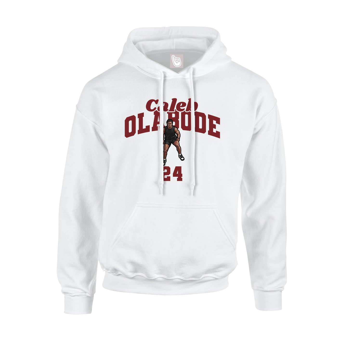 Youth Hoodie — Signature Arch in White