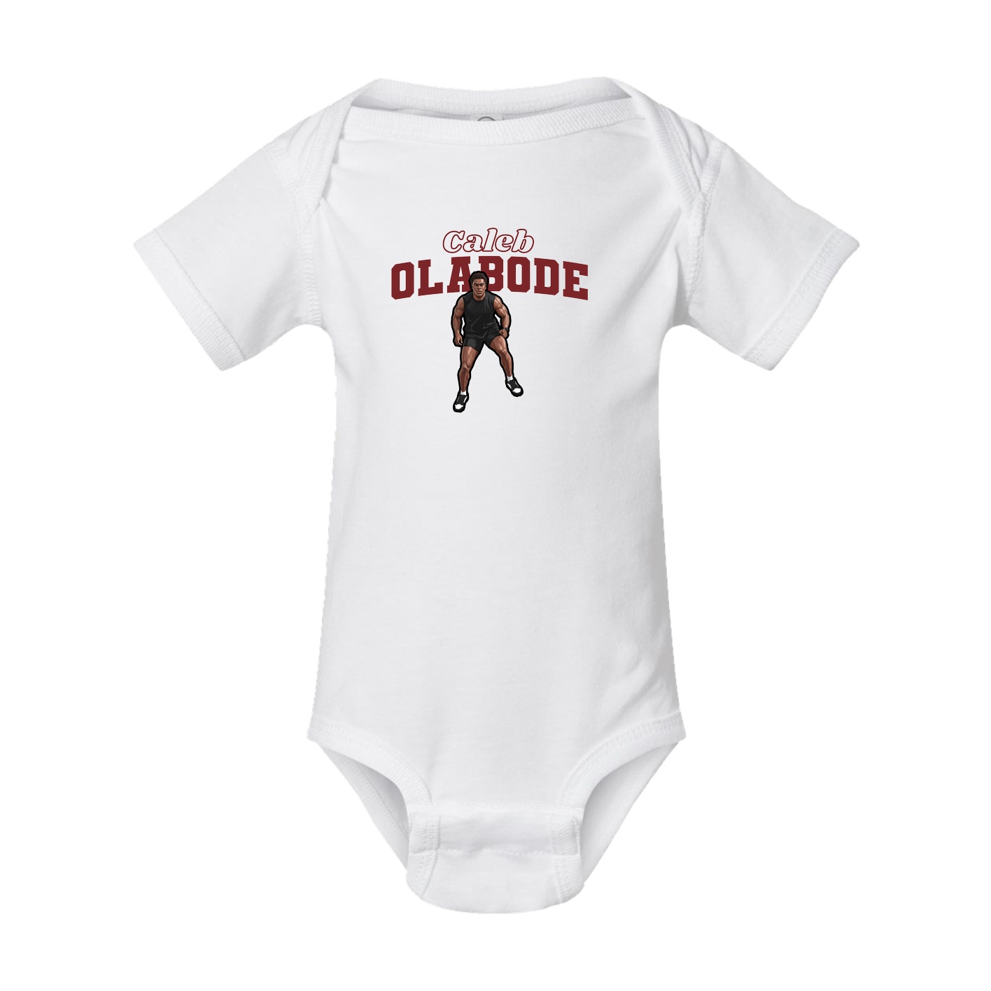 Baby Onesie — Name Arch in White