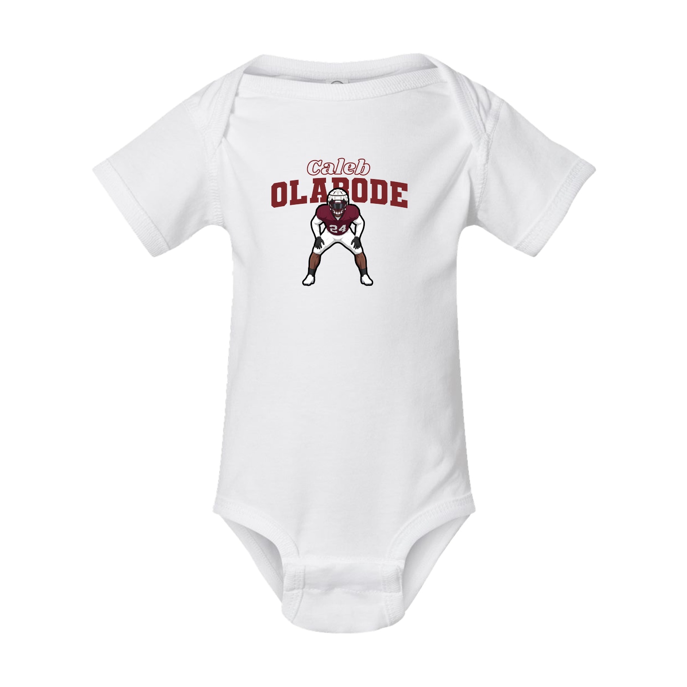 Baby Onesie — Name Arch in White