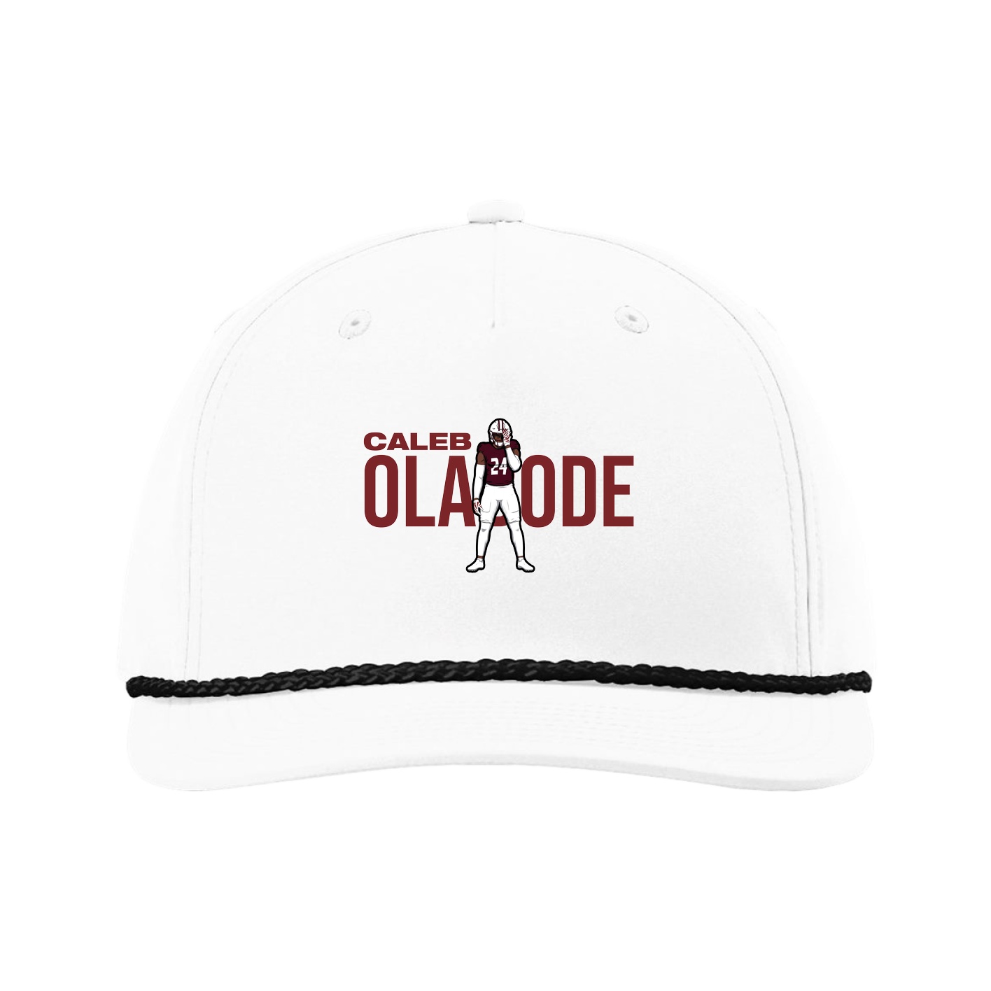 Five-Panel Classic Rope Cap — Player Name in White