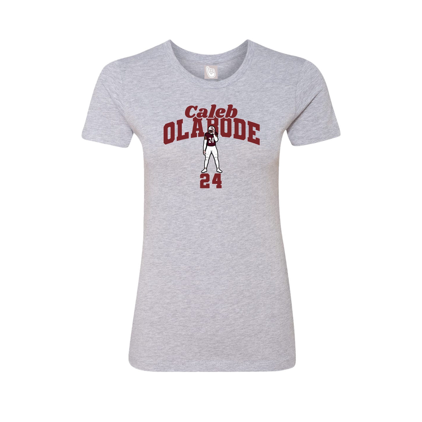 Fitted Women's Tee — Signature Arch in Grey