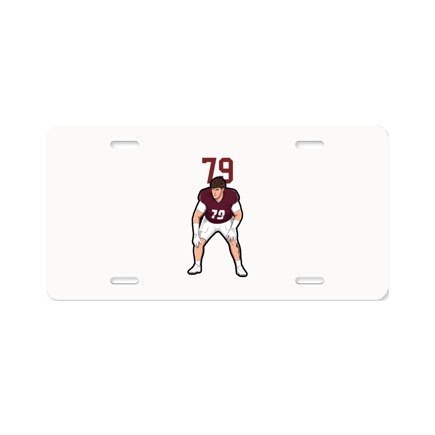 License Plate — Number Top in Classic