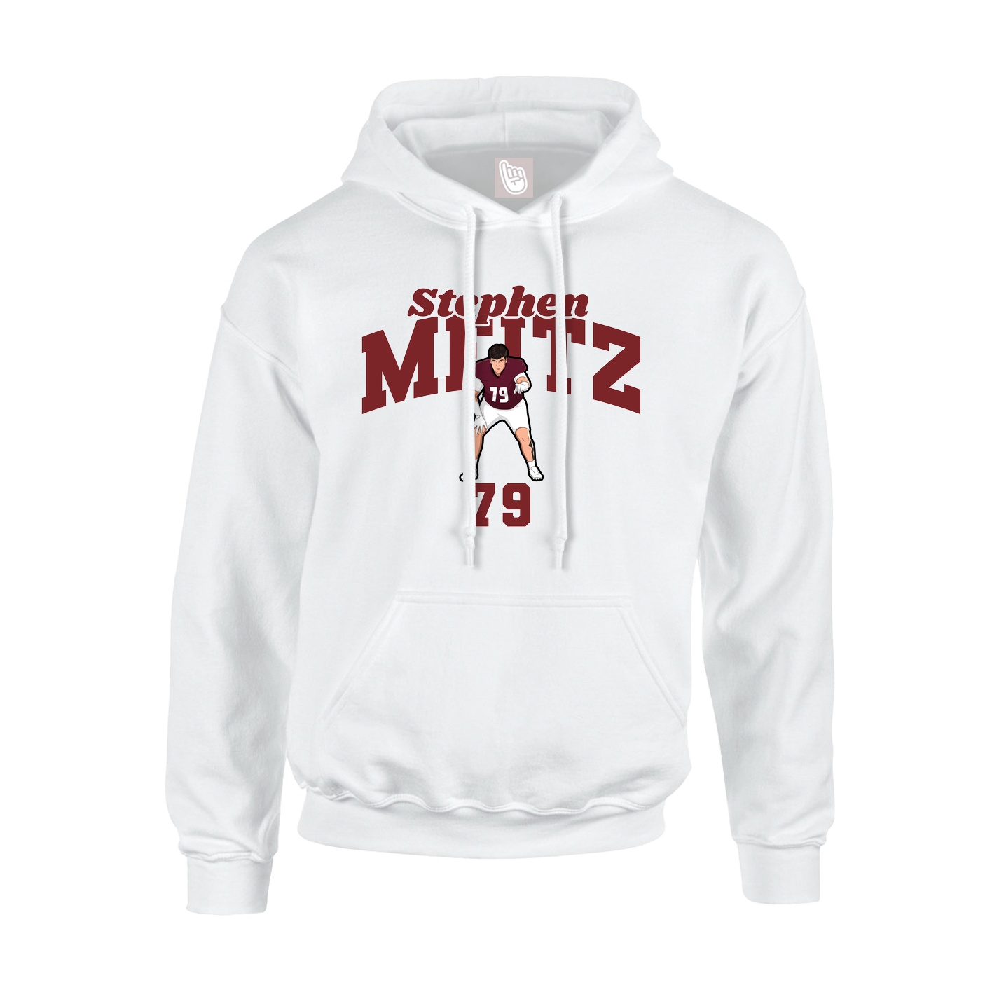 Hoodie — Signature Arch in White