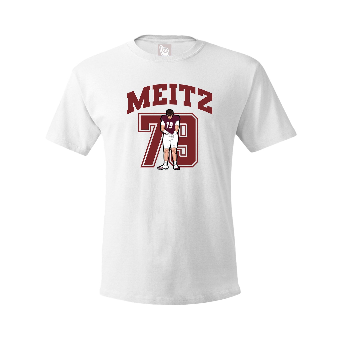 Youth Tee — Number in White