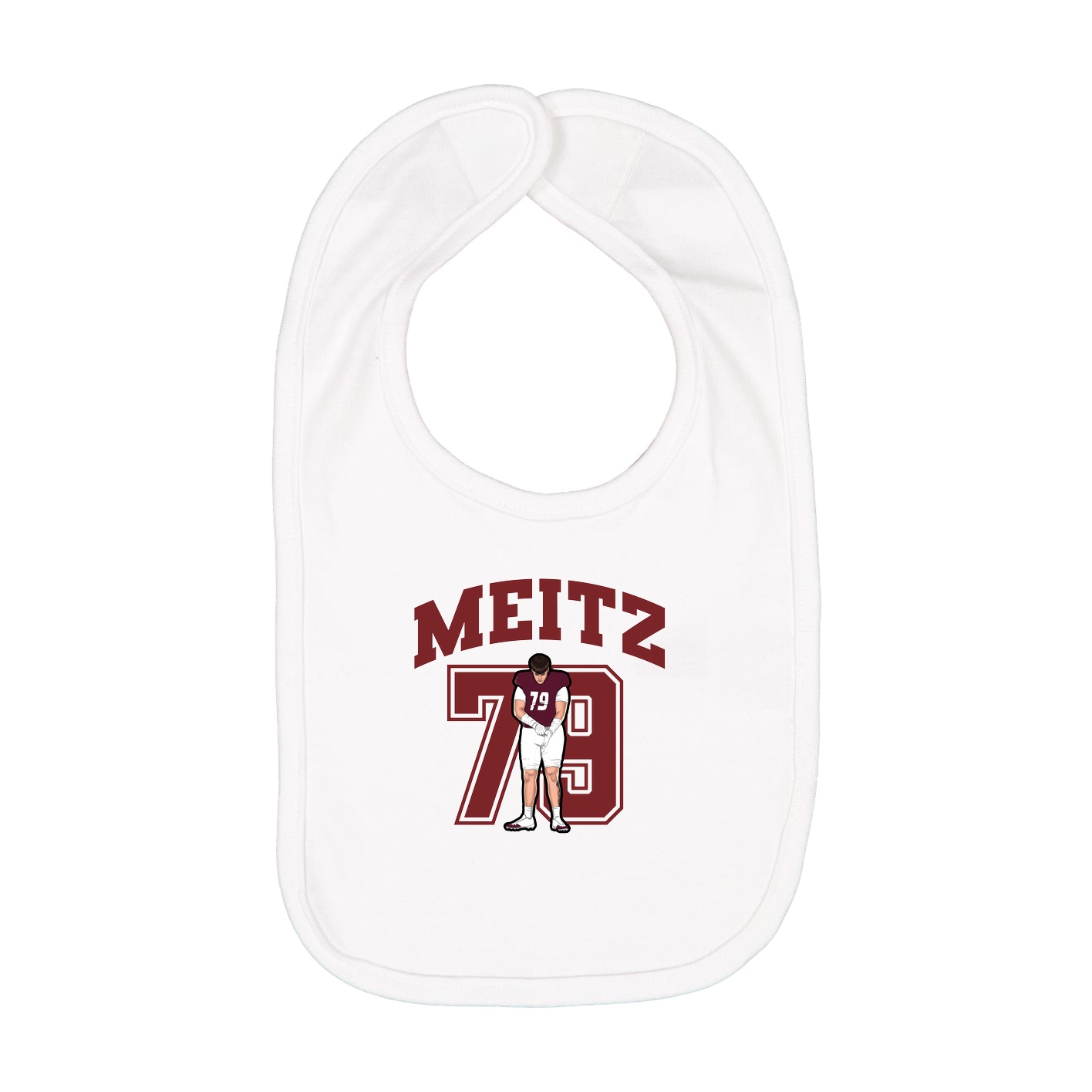 Infant Bib — Number in White
