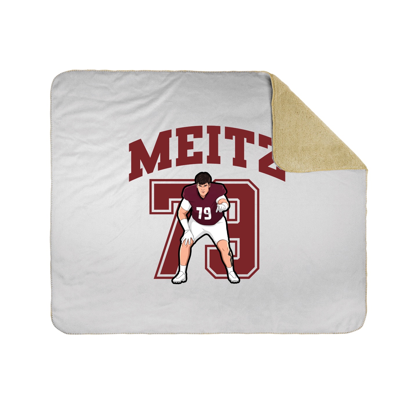 Throw Blanket — Number in White