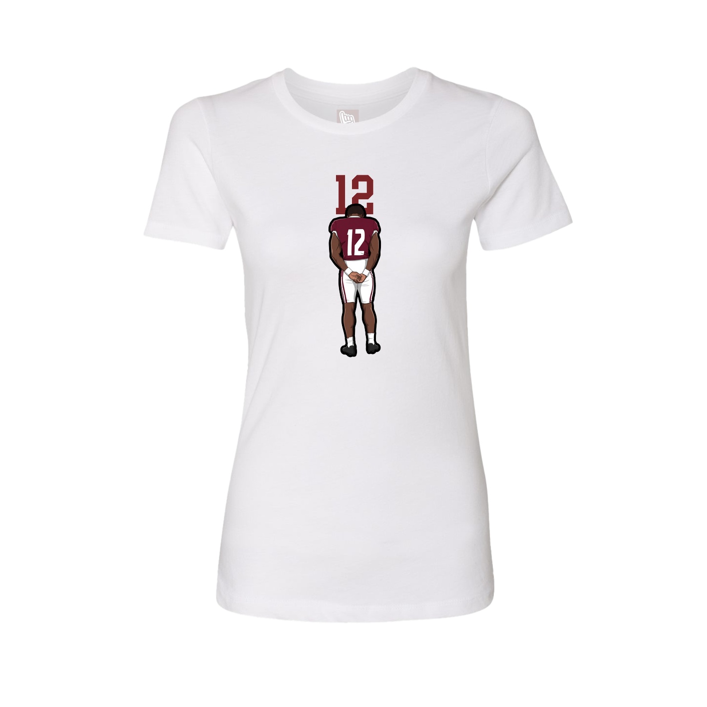 Fitted Women's Tee — Number Top in White