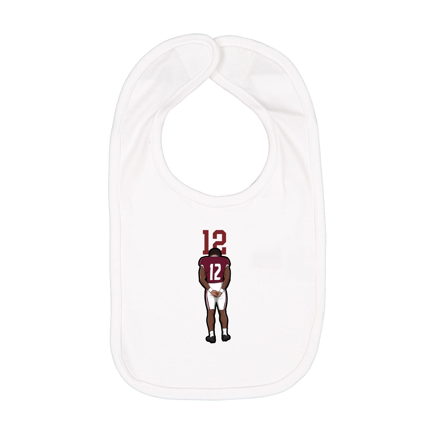 Infant Bib — Number Top in White