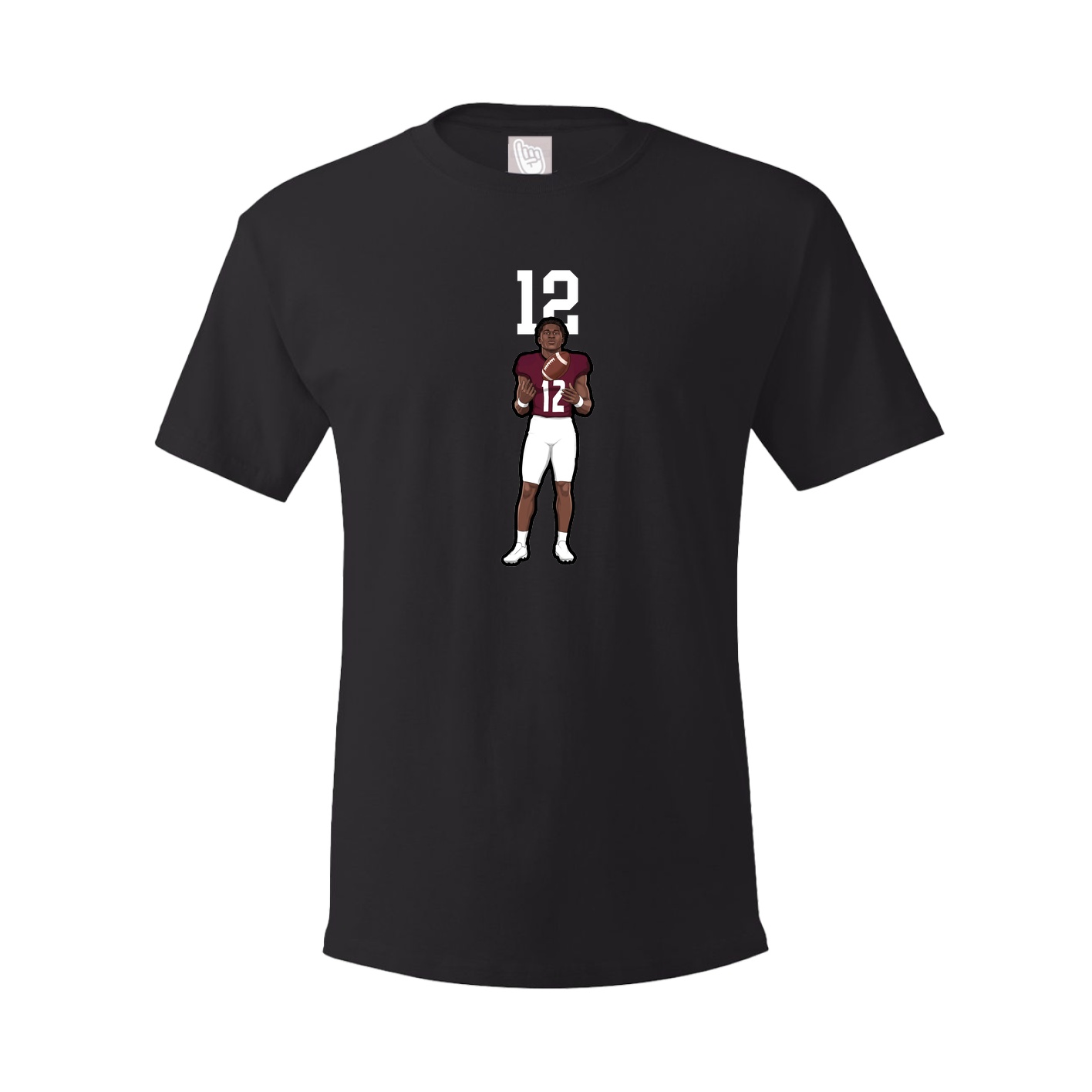 Youth Tee — Number Top in Black