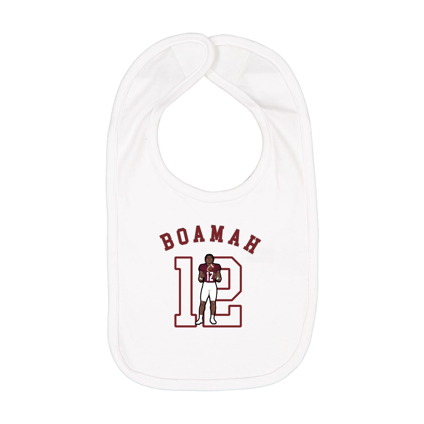 Infant Bib — Shirsey Arch in White